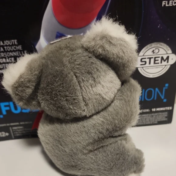 Gray Koala Plush with Red Ribbon - Picture 3 of 4